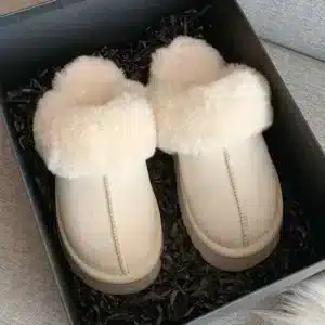 Chausson Femme Semelle En Caoutchouc 1