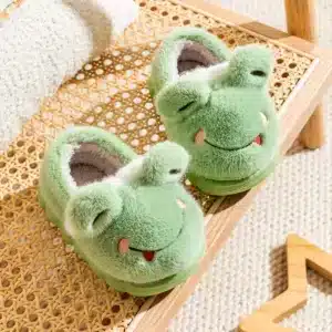 Chaussons Peluches Grenouille 1