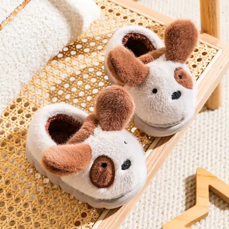 Chaussons Peluches Chien 3