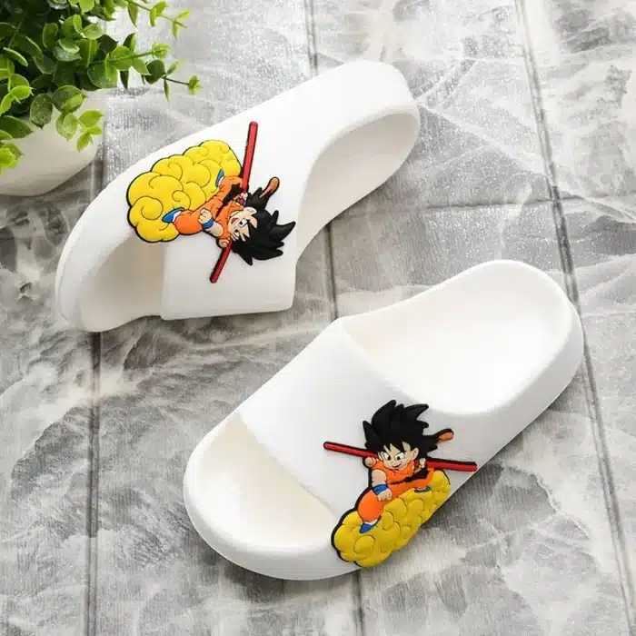 Chaussons Dragon Bleu Tonnerre – Pantoufles Douces En Coton Peluche, Semelle Antidérapante PVC Pour La Maison Et L’extérieur