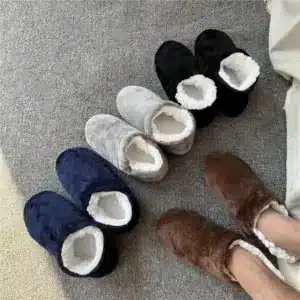 Chaussons de maison moelleux pour hommes, peluche coordonnante, doux, confortable, décontracté, intérieur, sol, chaussures, paresseux, plat, flou, chaud, hiver, grande taille 1