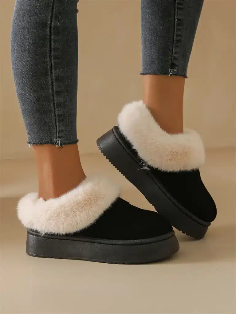 Bottes de neige à l'offre elles optiques pour femmes, peluche, plus, velours, chaud, sexy, confortables, à la mode, grande taille, à enfiler, décontracté, automne, hiver 3