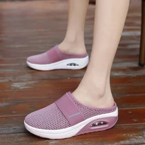 chaussures femme chaussure plateforme sandales femme luxe sandale femme Zapatilha Feminina – pantoufles de plage en maille, respirantes et confortables, chaussures de loisirs à plateforme, grande taille, été 1
