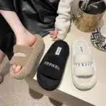 Pantoufle Talon Compensé Femme 1