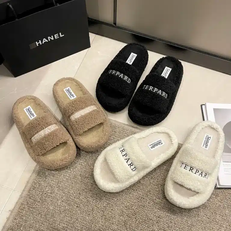 Pantoufle Talon Compensé Femme 4