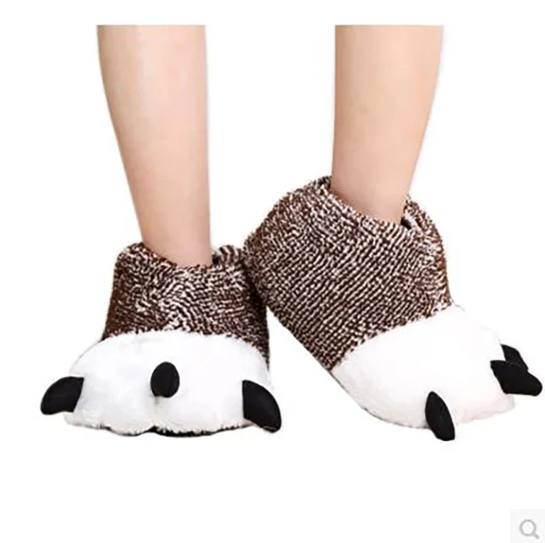Chaussons Pattes D\'Animaux Gris 6