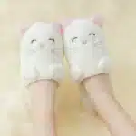 Pantoufles Chaton Blanc 1