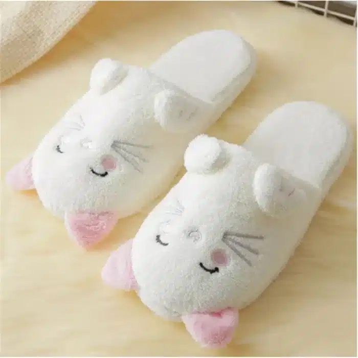 Pantoufles Chaton Blanc 6