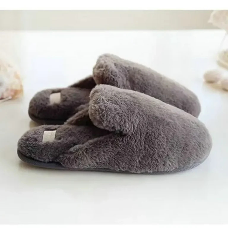 Chaussons Fourrure Gris 3