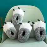 Chaussons Pattes D\'Animaux Gris 4