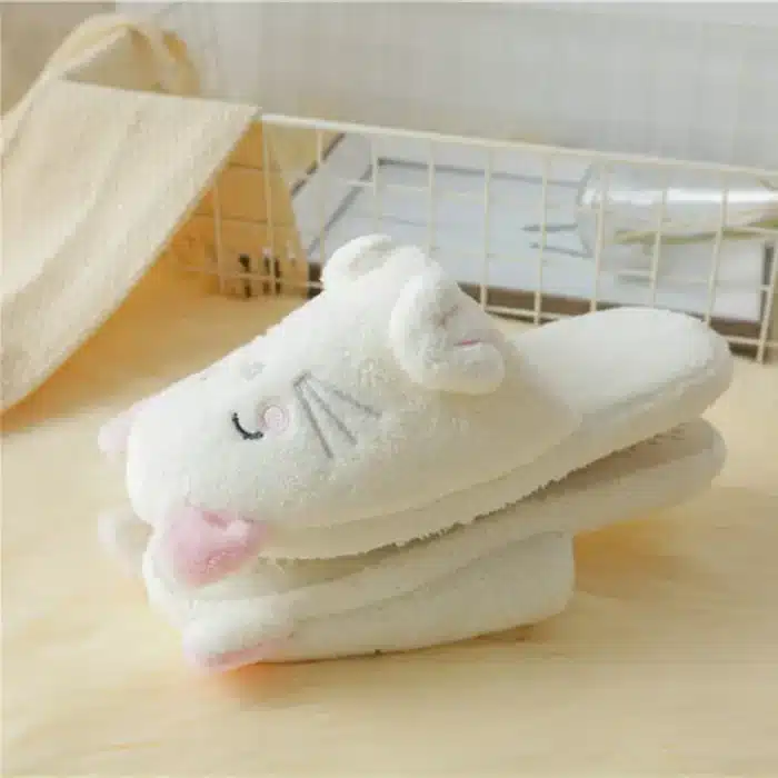 Pantoufles Chaton Blanc 4