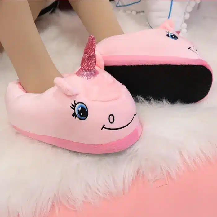 Pantoufles Licorne Kawaii 1