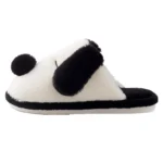 Chaussons Tête De Chien Noir Et Blanc 4