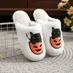 Pantoufles Chat Citrouille 1