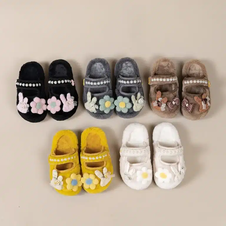Chaussons Fleurs Enfant 1