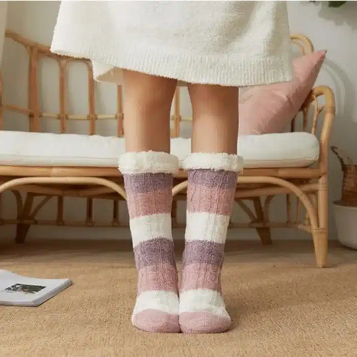 Chaussons Chaussettes Rayées 3
