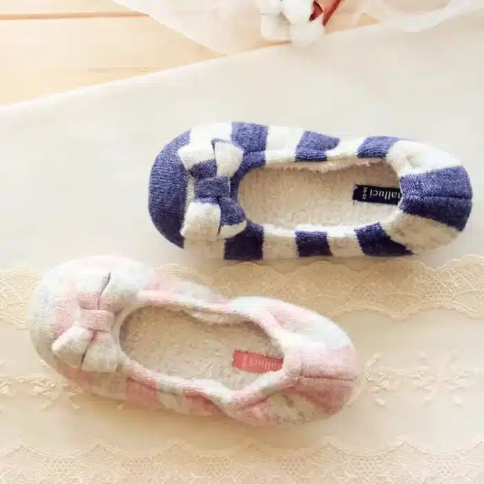 Chausson Ballerine Rayée Femme 2