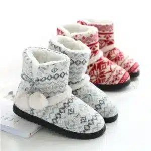 Pantoufles Bottes Noël Semelle Epaisse 1