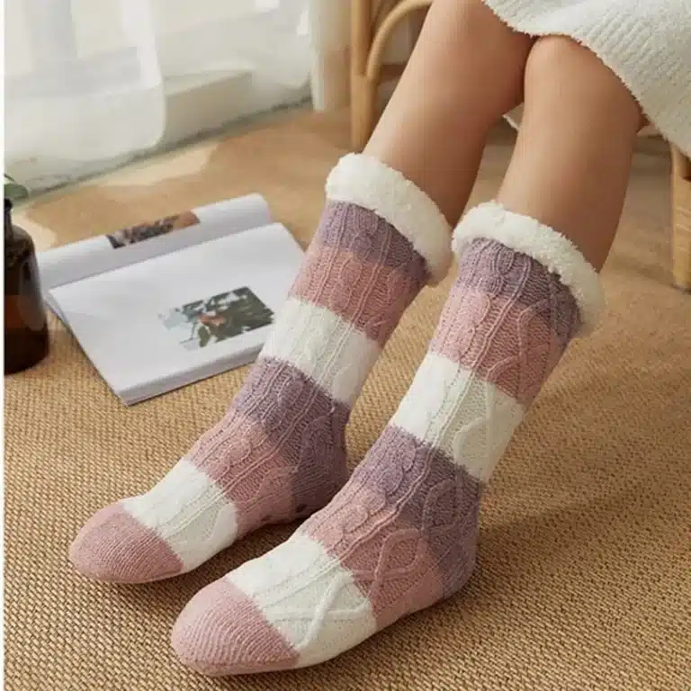 Chaussons Chaussettes Rayées 4