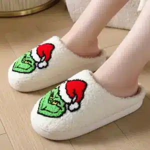 Pantoufles Grinch Noël 1
