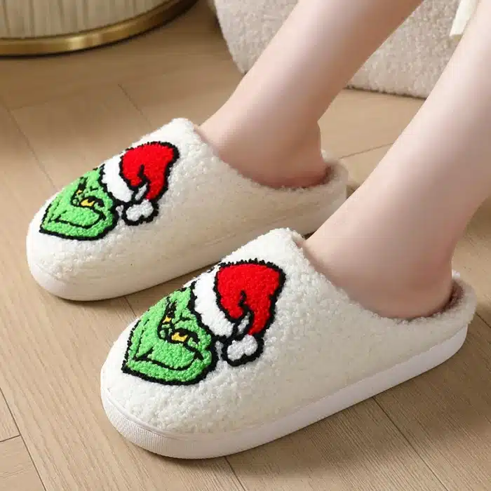 Pantoufles Grinch Noël 1