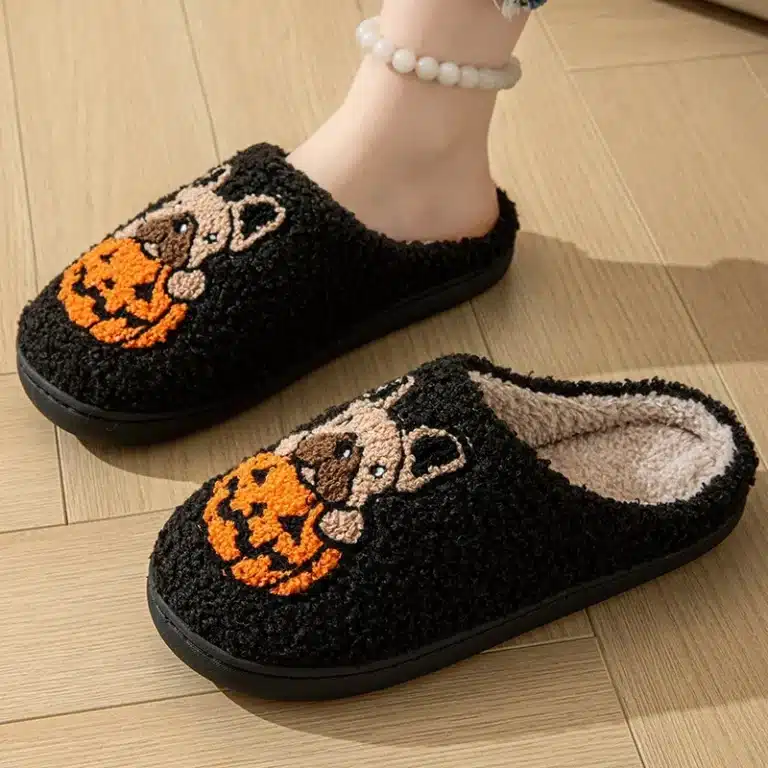 Chaussons Bulldog Citrouille 4