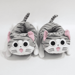 Chaussons Chat Gris Tigré