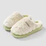 Pantoufle Fourrure Verte 1