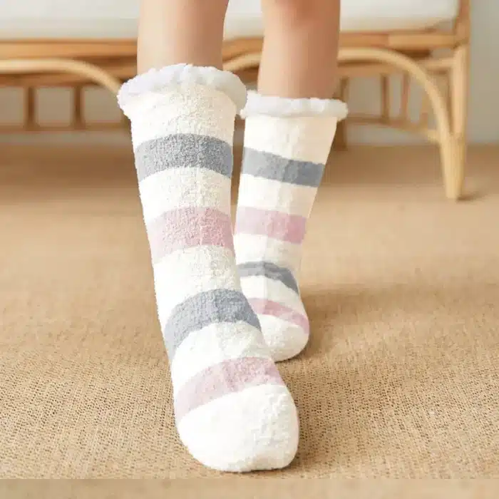 Chaussons Chaussettes Femme Rayées 5
