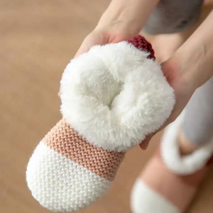 Chaussons Bottine Femme Rayée 5