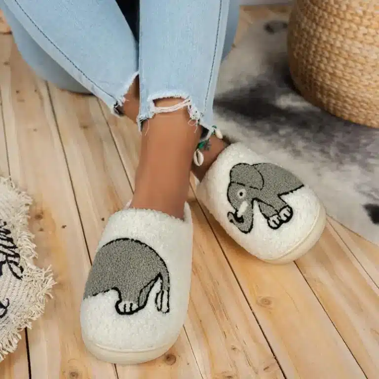 Pantoufles Eléphant Doux 5