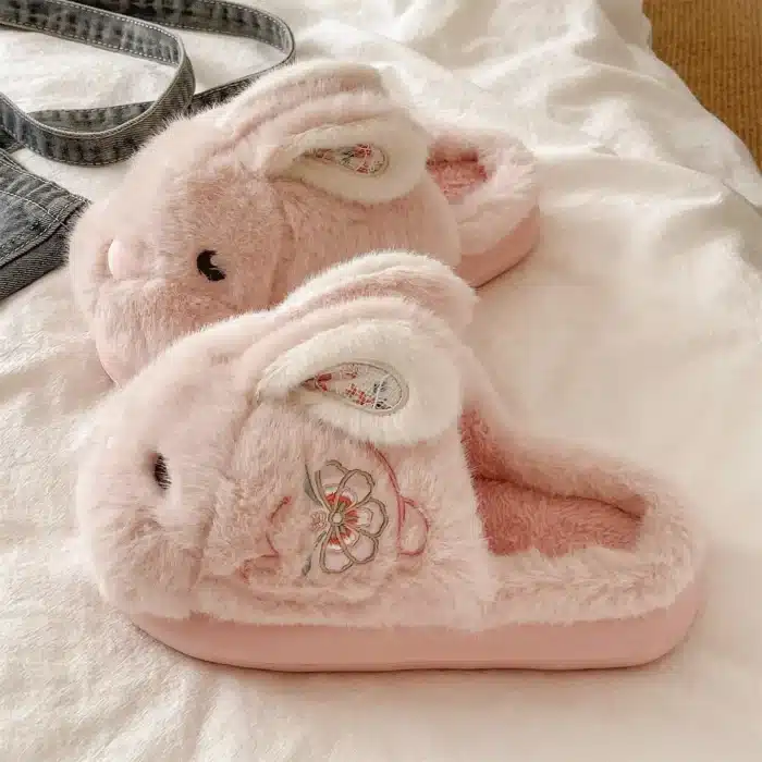 Pantoufles Lapin Semelle Epaisse 3