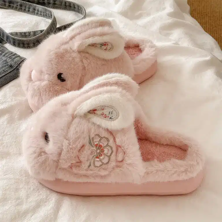 Pantoufles Lapin Semelle Epaisse 3