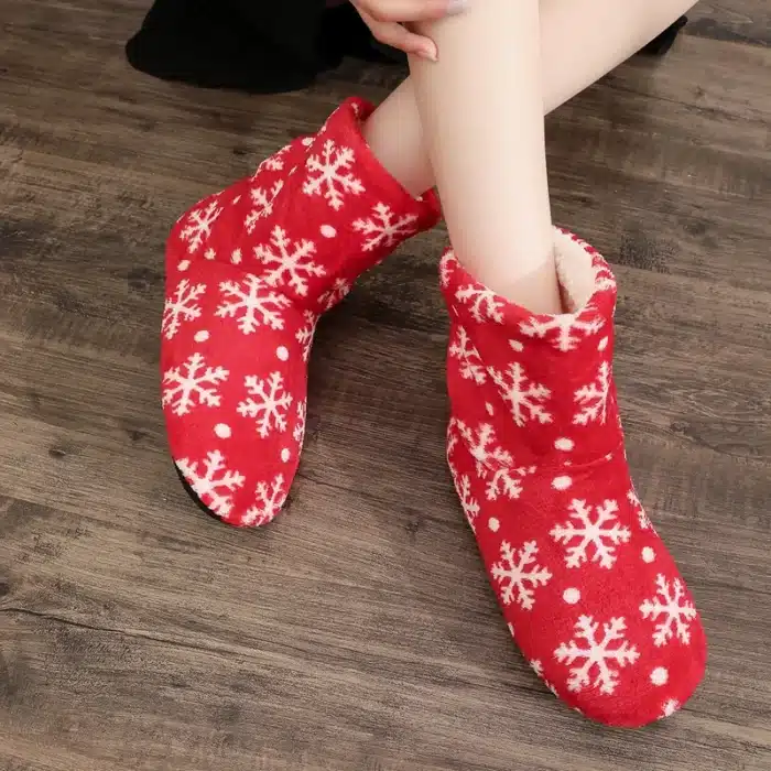 Chausson Botte Noël Rouge 4