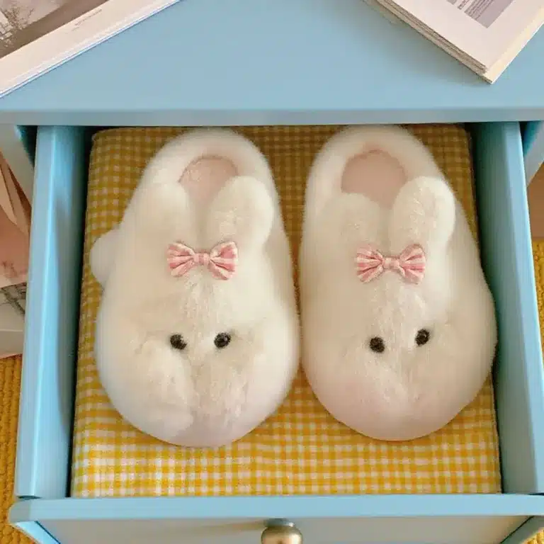 Pantoufles Lapin Joues Gonflées 3