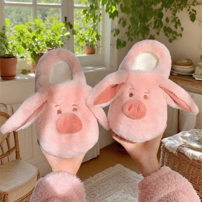 Pantoufles Cochon Rose 3