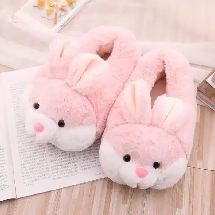 Chaussons Lapin Rose 4