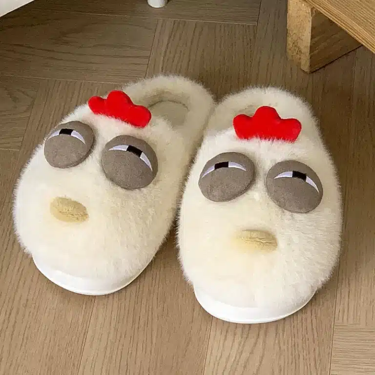 Nouveau pantoufles de poule personnalisées femme hiver 3D dessin animé Animal chaussures de créateur femmes maison chaud flou diapositives pantoufle dame chaussure amusante 2