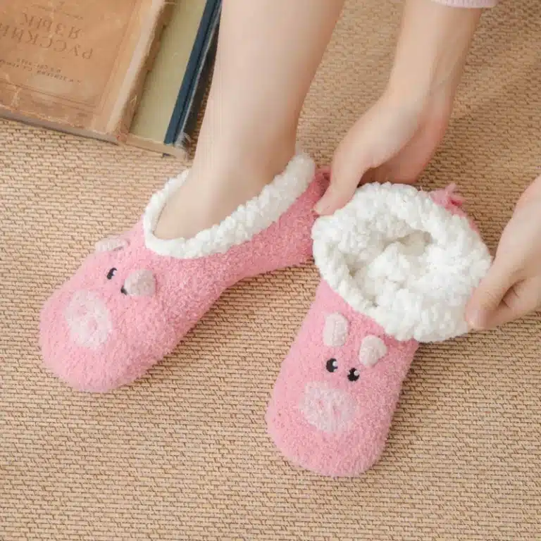 Chaussons Chaussettes Animaux Peluche 6
