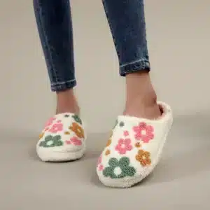 Chaussons Fleurs Femme 1