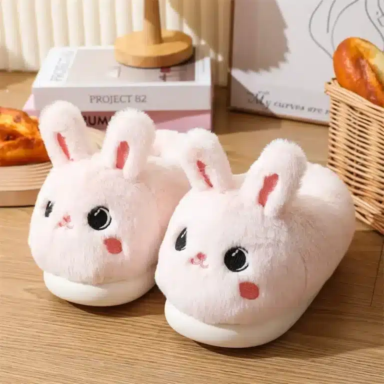 Pantoufles Lapin Rose 2