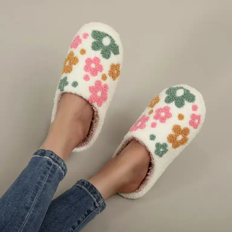 Chaussons Fleurs Femme 2
