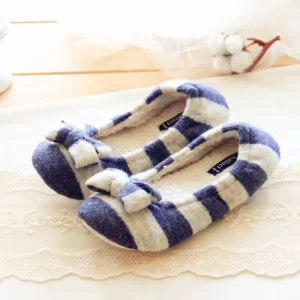 Chausson Ballerine Rayée Femme 1