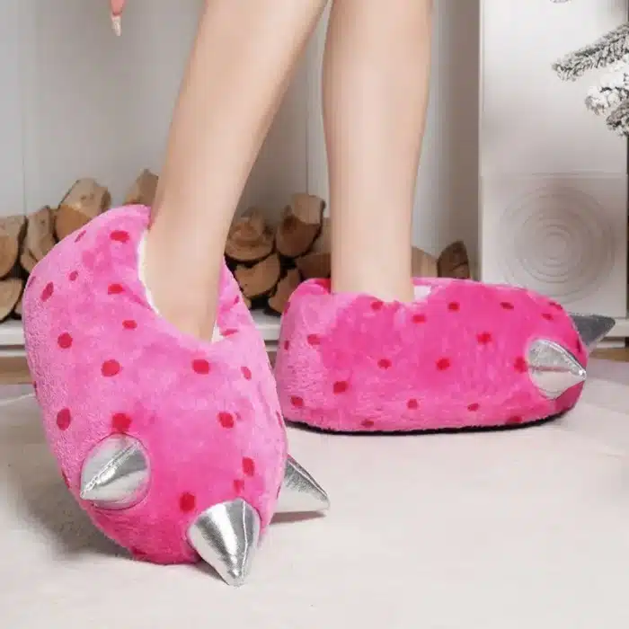 Chaussons Griffes Roses 1