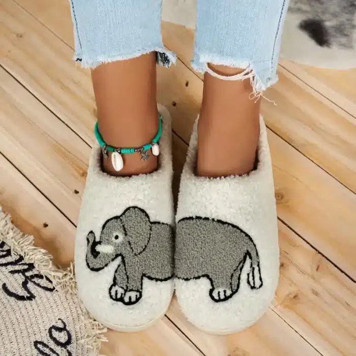 Pantoufles Eléphant Doux 2