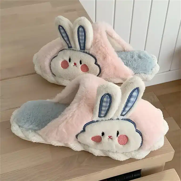 Pantoufles Lapin Semelle Tressée 5
