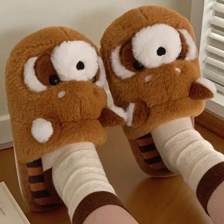 Pantoufle Panda Roux 3