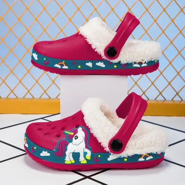 Chaussons Sabots Fourrés Licorne 5