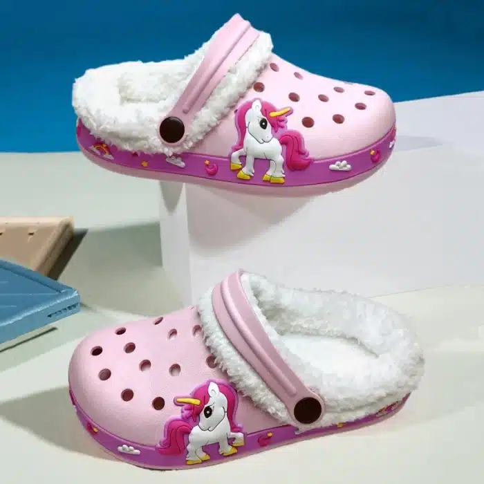 Chaussons Sabots Fourrés Licorne 4
