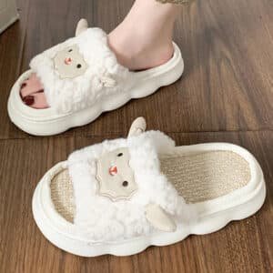 Chausson Mouton Ouvert Femme